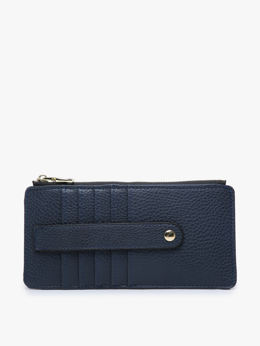 navy blue Saige Slim Card Holder Wallet