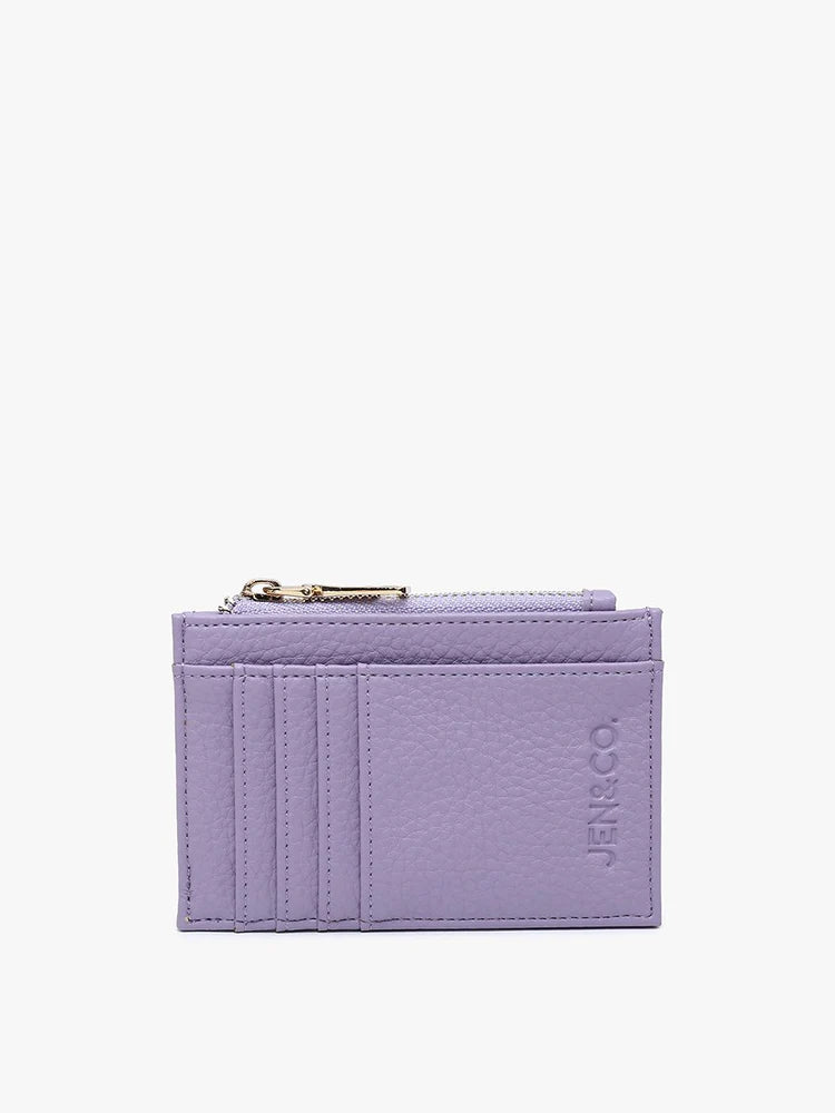 lavender Sia Card Holder Wallet on a white background.