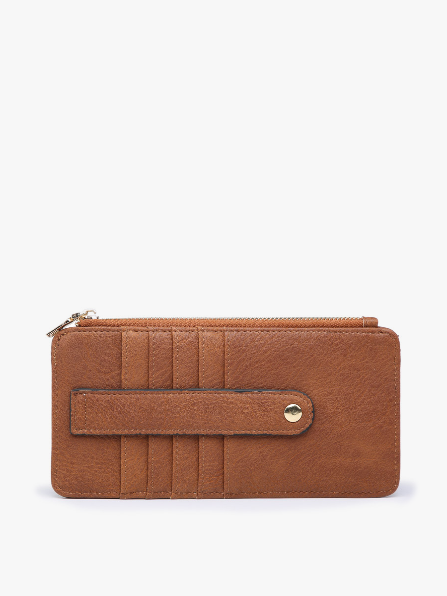 caramel brown Saige Slim Card Holder Wallet