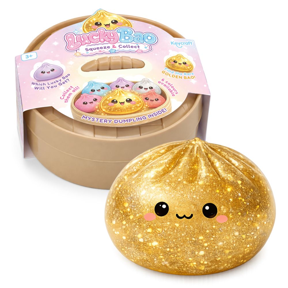 gold bao next to its packaging