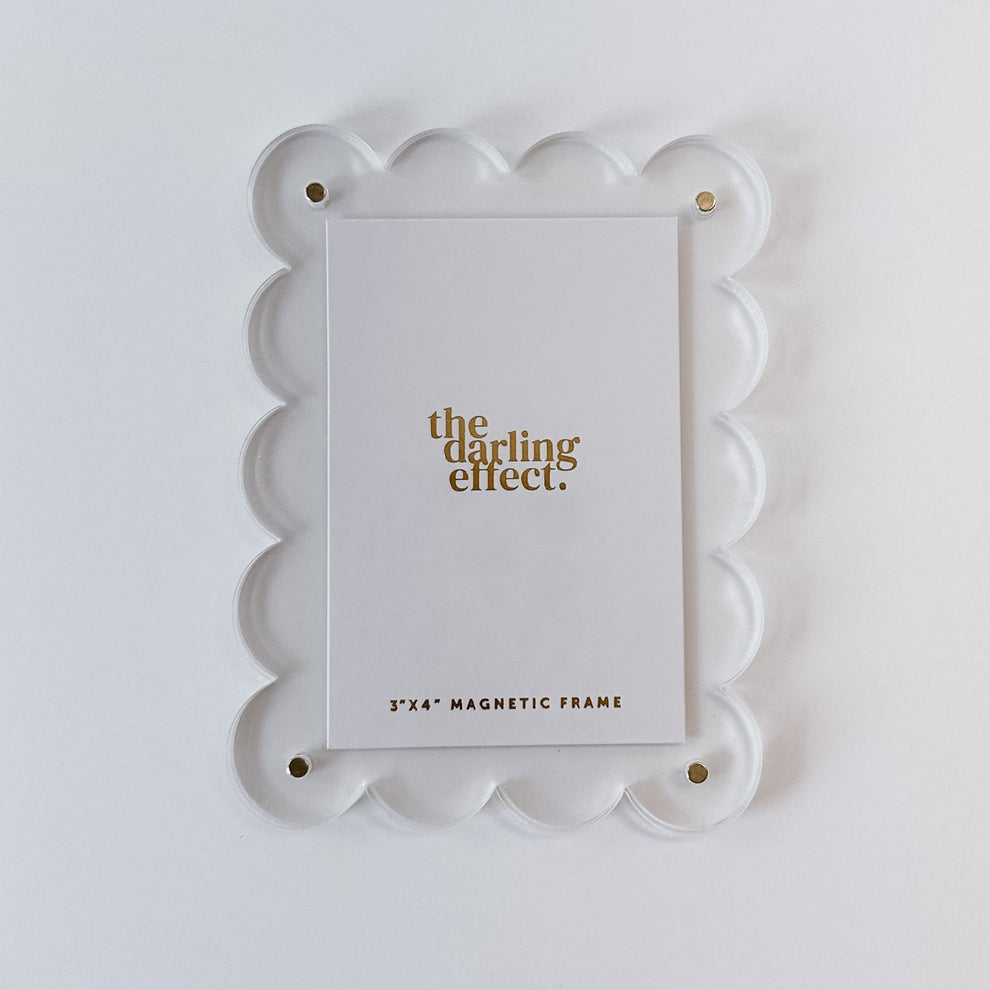 The Darling Effect Square Scalloped Acrylic Frame