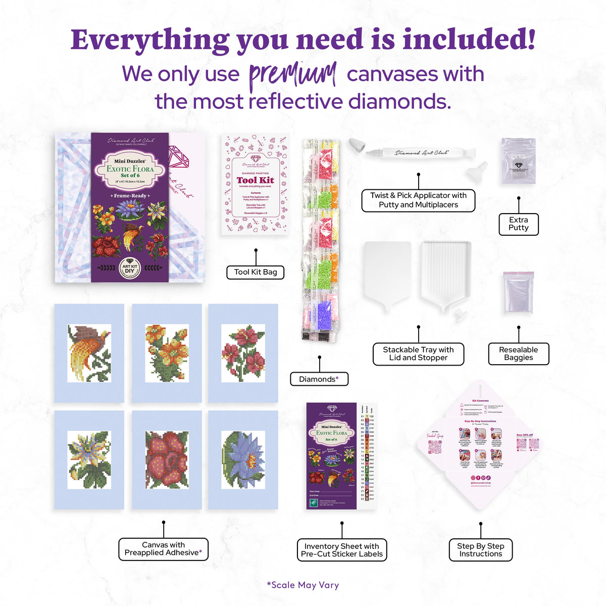 image of all the items included in the kit