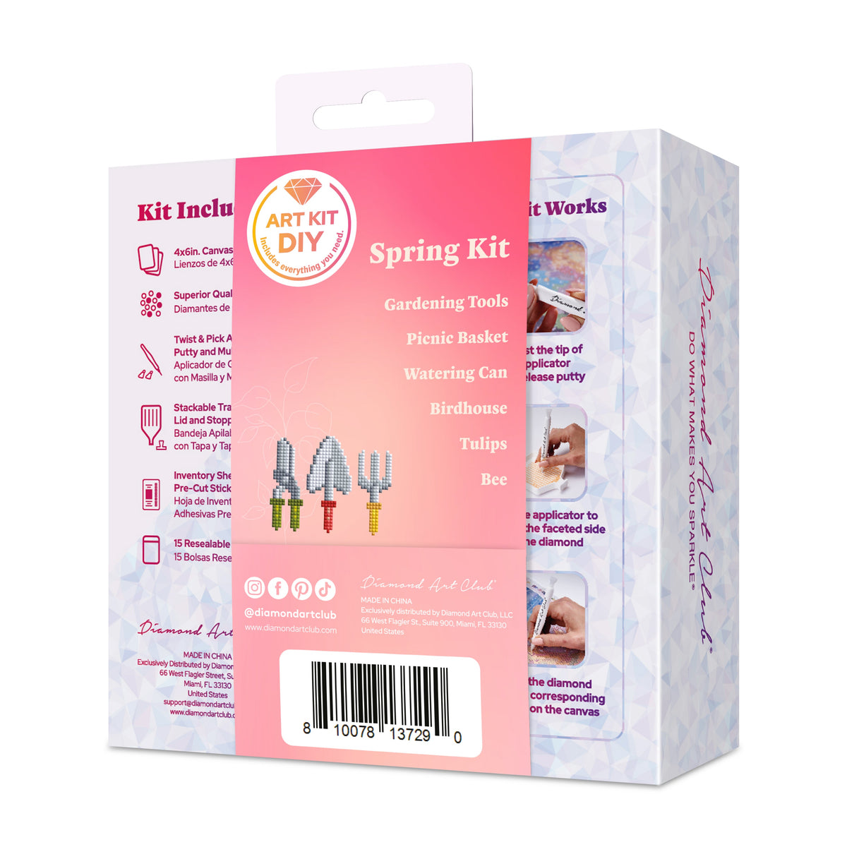 back of the mini dazzle boxed kit