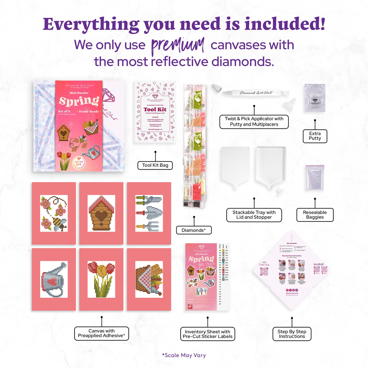 image of all the items included in the kit