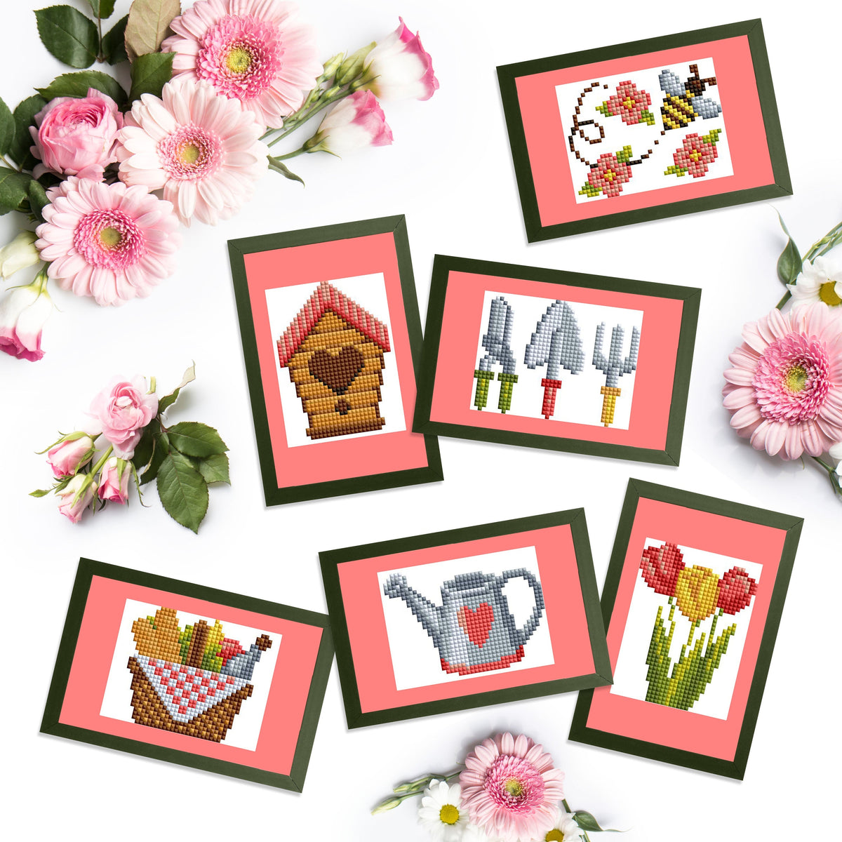 6 completed mini dazzles artworks