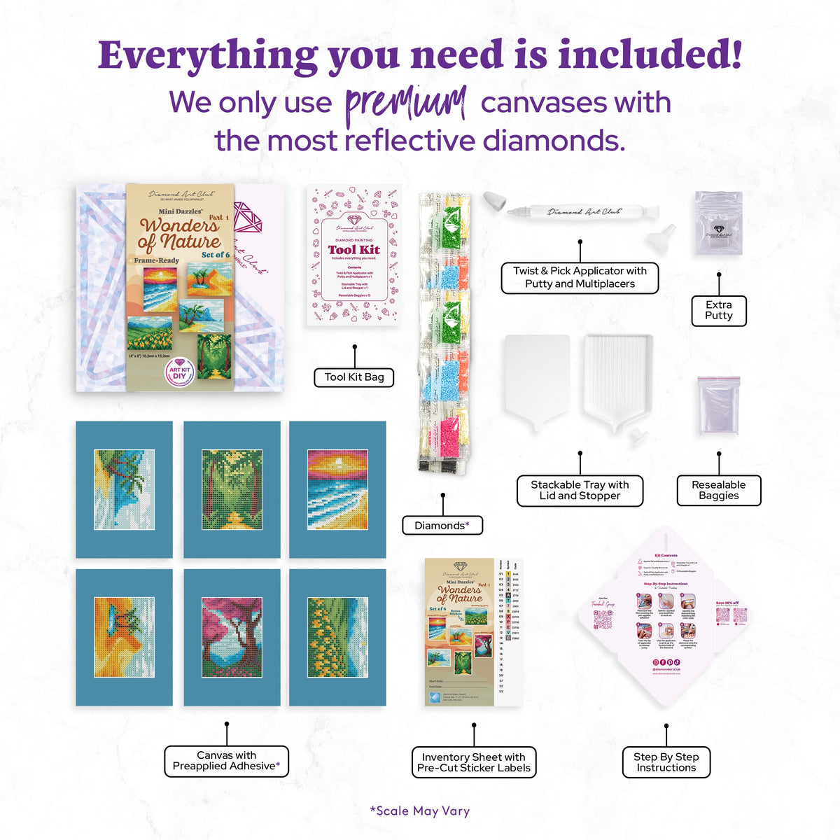image of all the items included in the kit