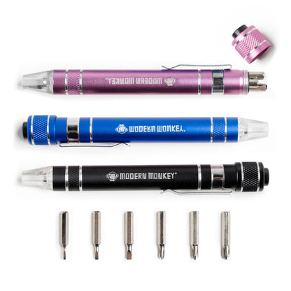 3 colors of Screwd Up 6-In-1 Screwdriver