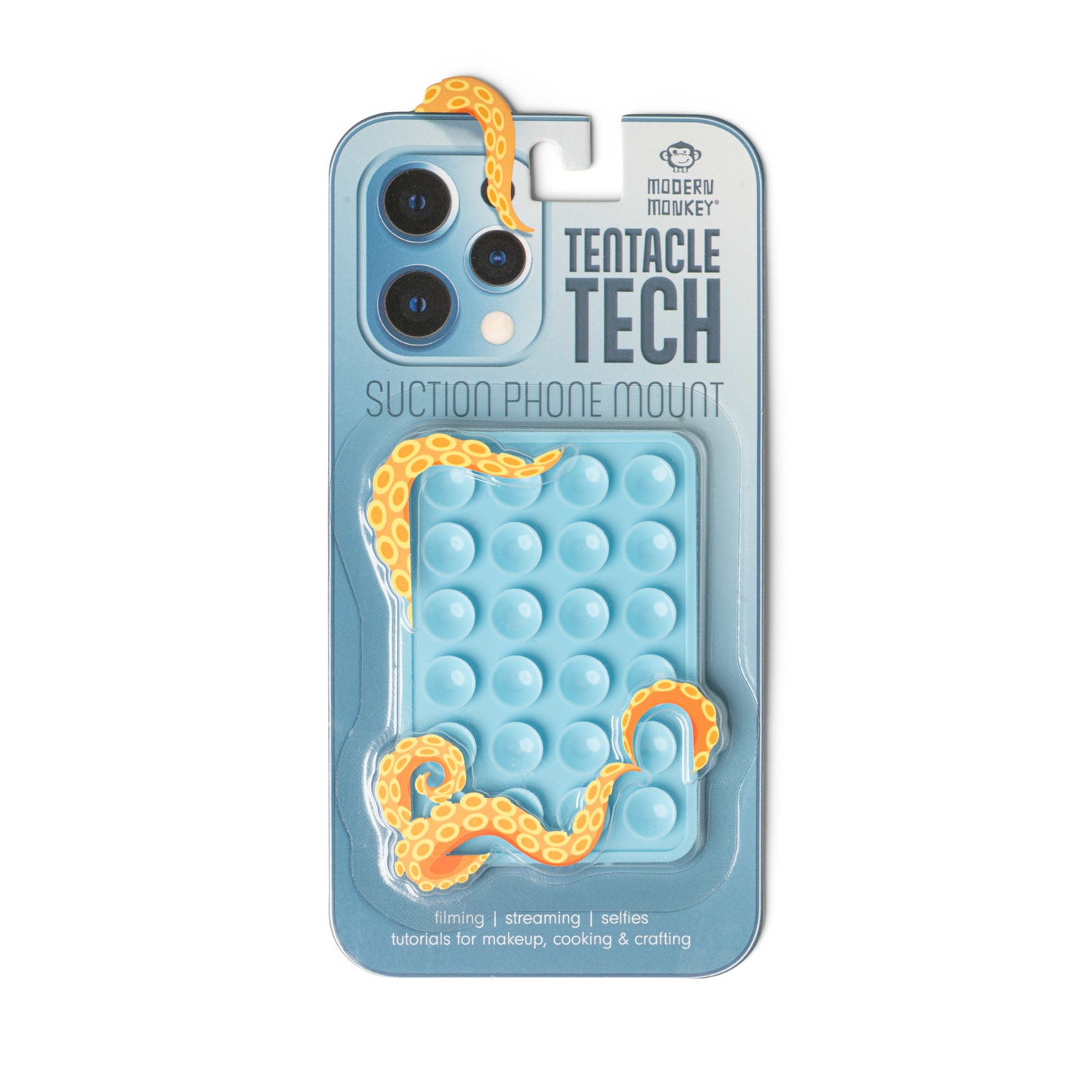 Tentacle Tech Suction Phone Mount in its card packaging