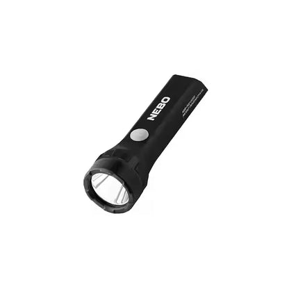 light end of small black flashlight