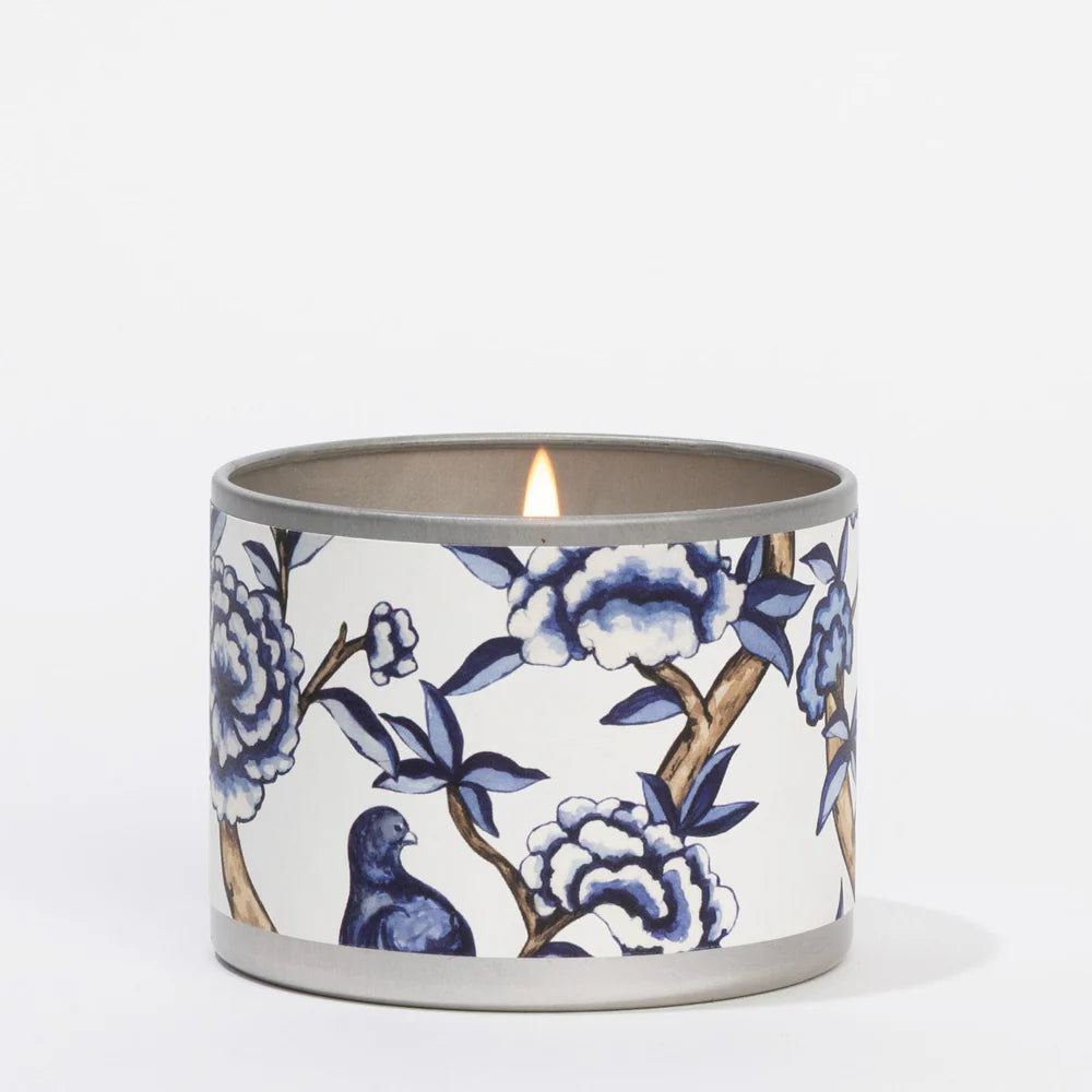 lit Classic Linen Tin Candle