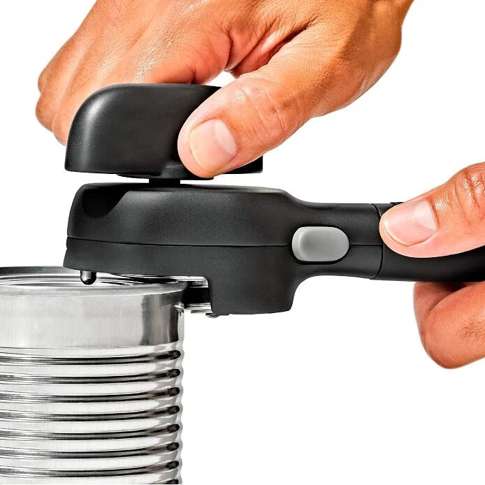 side view of Smooth Edge Can Opener on a can