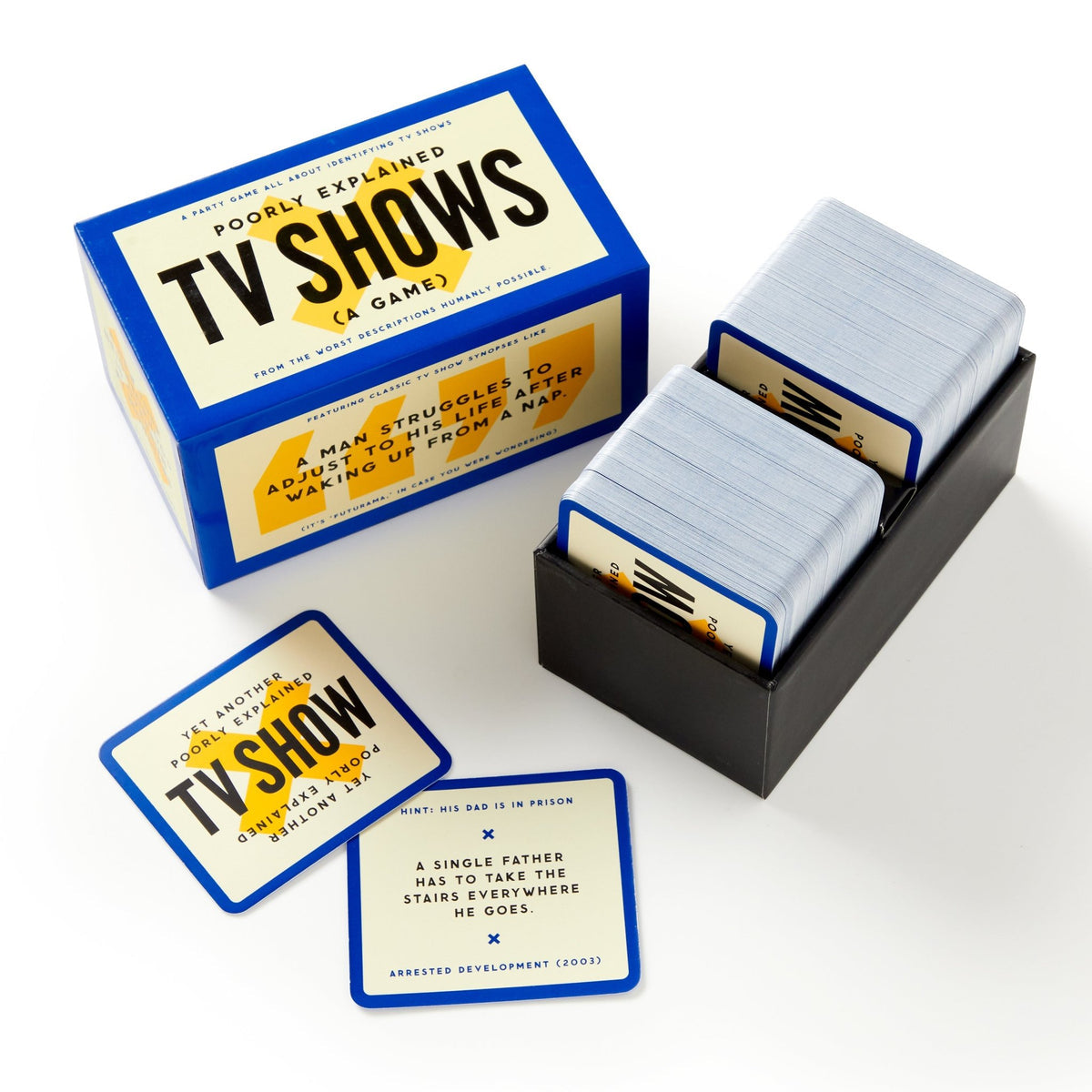 tv show game card box with cards