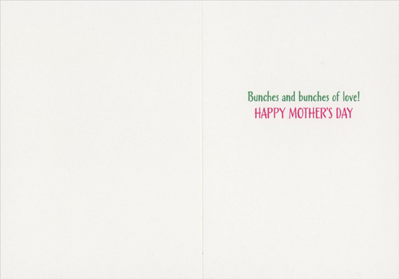 inside view of card is white with green and pink text listed in the description 