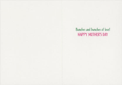 inside view of card is white with green and pink text listed in the description 