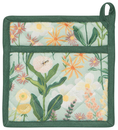 bees and blooms pot holder.