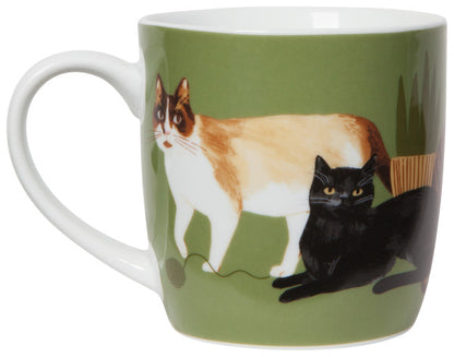 back view of the cat collective porcelain mug