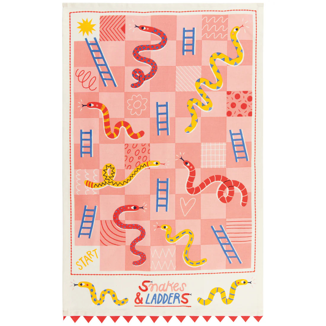 Snakes and Ladders Dishtowel.