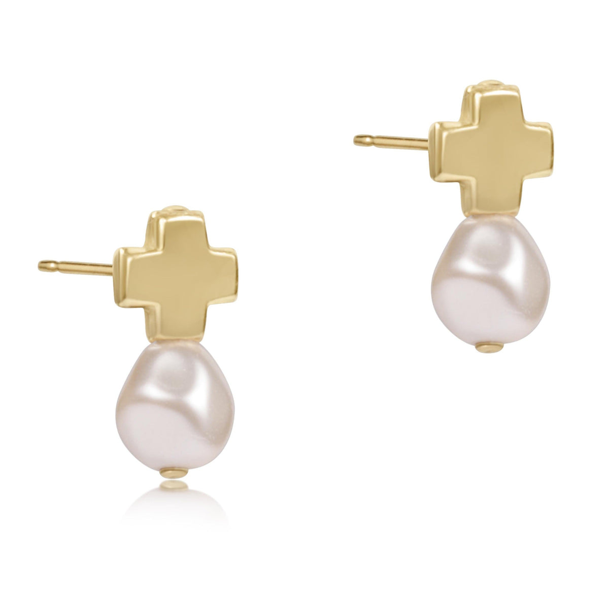 the Signature Cross Gold Stud, Classic Pearl