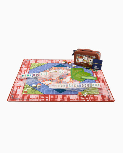 mahjong mat with mahjong tiles on it