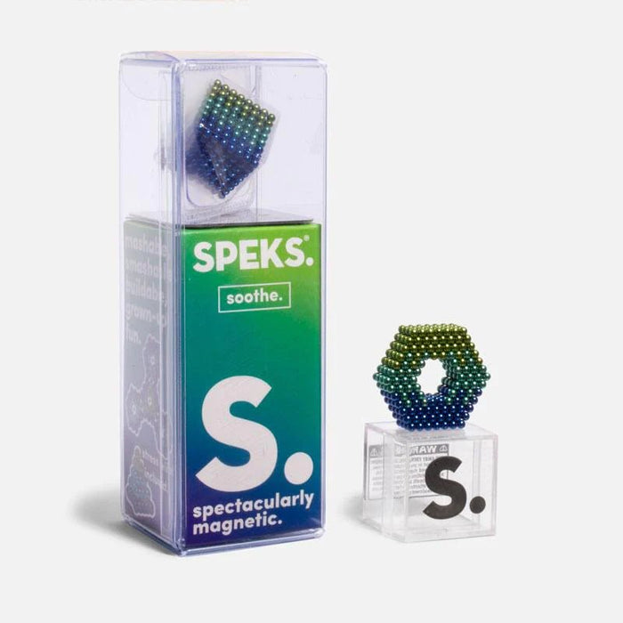 package of speks gradient soothe magnetic balls in various shades of greens