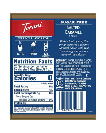 torani sugar free salted caramel syrup