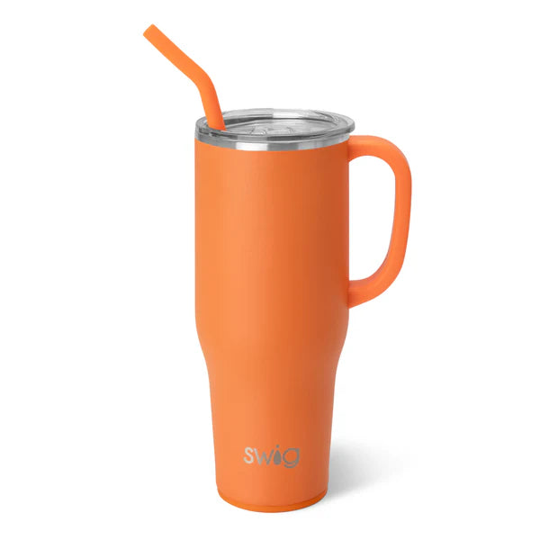 orange mega mug on a white background.