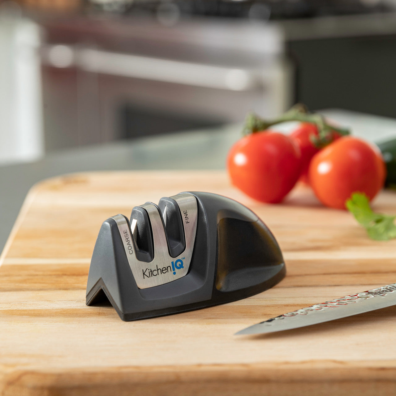 knife sharpener on a kitchen work surface