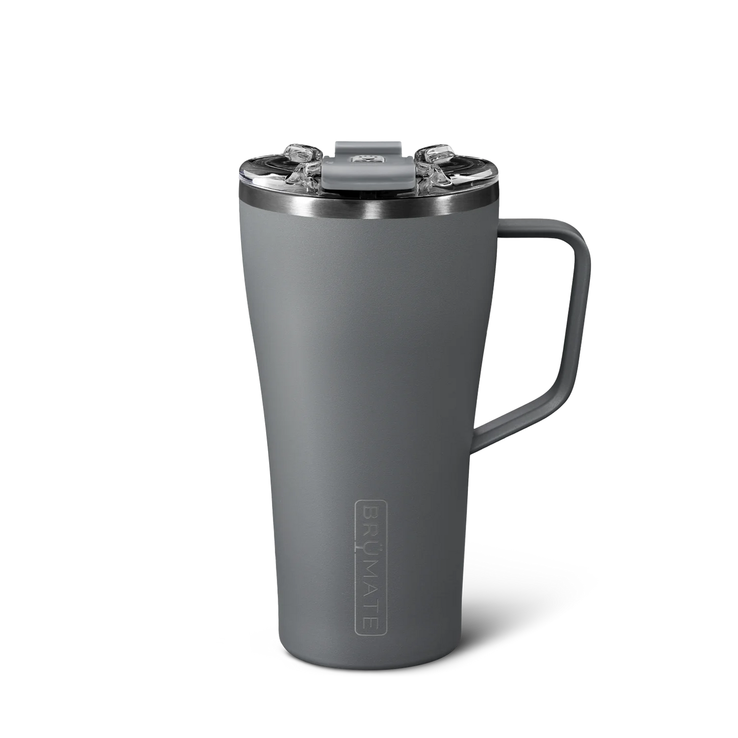 matte grey toddy mug on a white background.