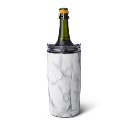 carrara togosa displayed with a bottle of wine on a white background