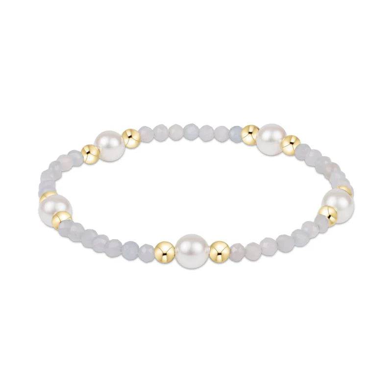 enewton Purpose Pearl 6mm Gem Bracelet in Aquamarine