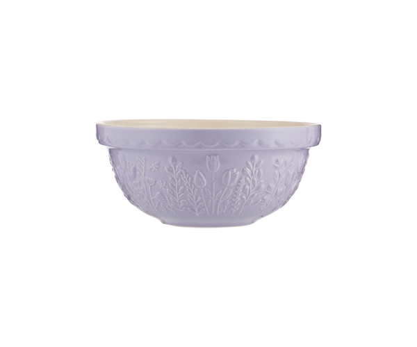 In the Meadow Lilac Tulip Mixing Bowl on a white background.