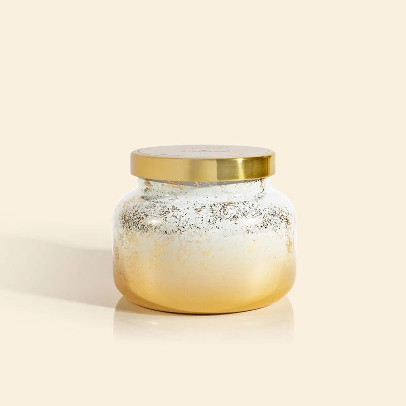 signature volcano glimmer jar candle.