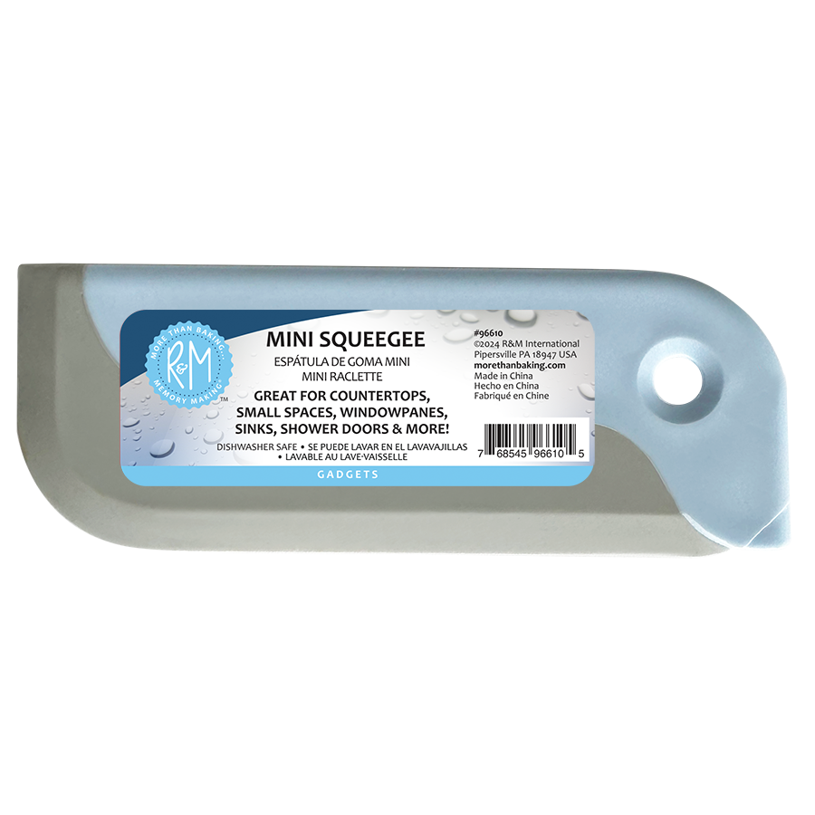 Mini squeegee with label on a white background