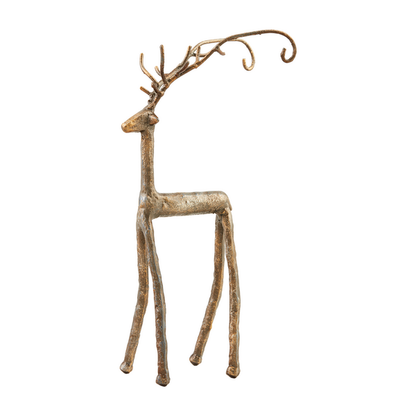 metal deer shown on a white background.