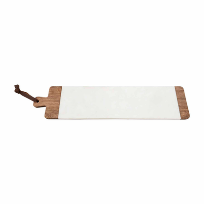 Long Wood and Marble Board on a white background.
