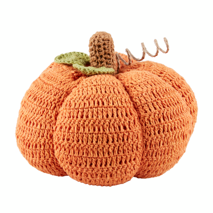 orange crocheted pumpkin.