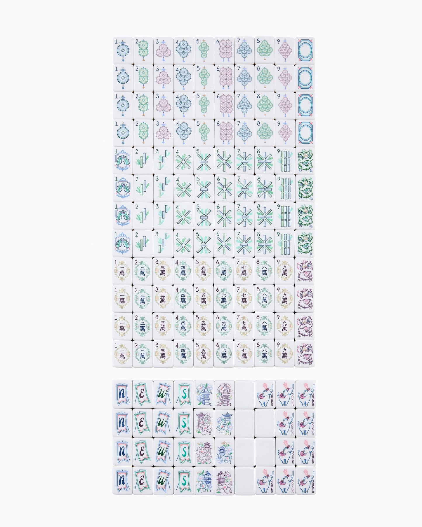 full set of millow mahjong tiles