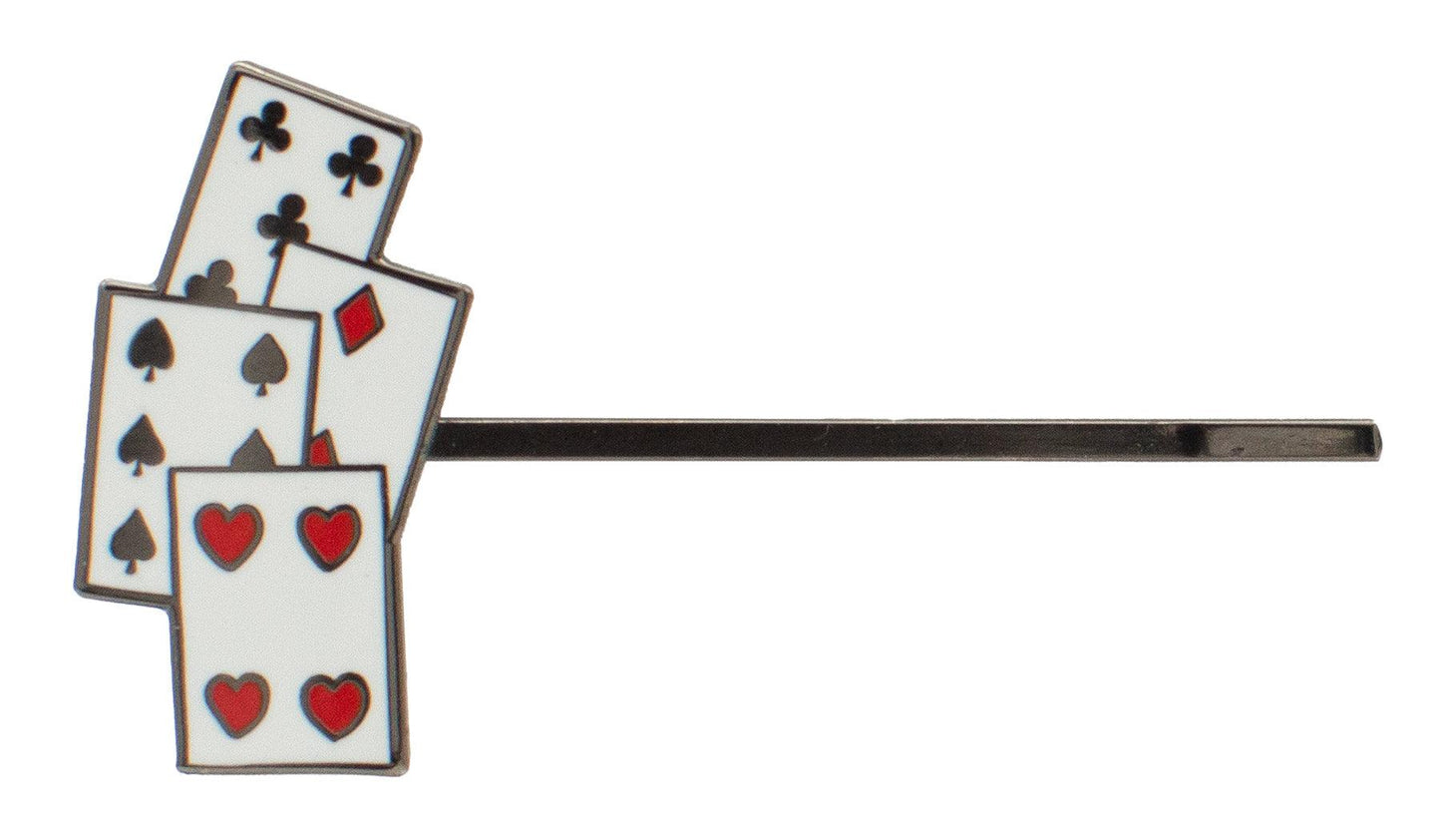 playing cards hair pin