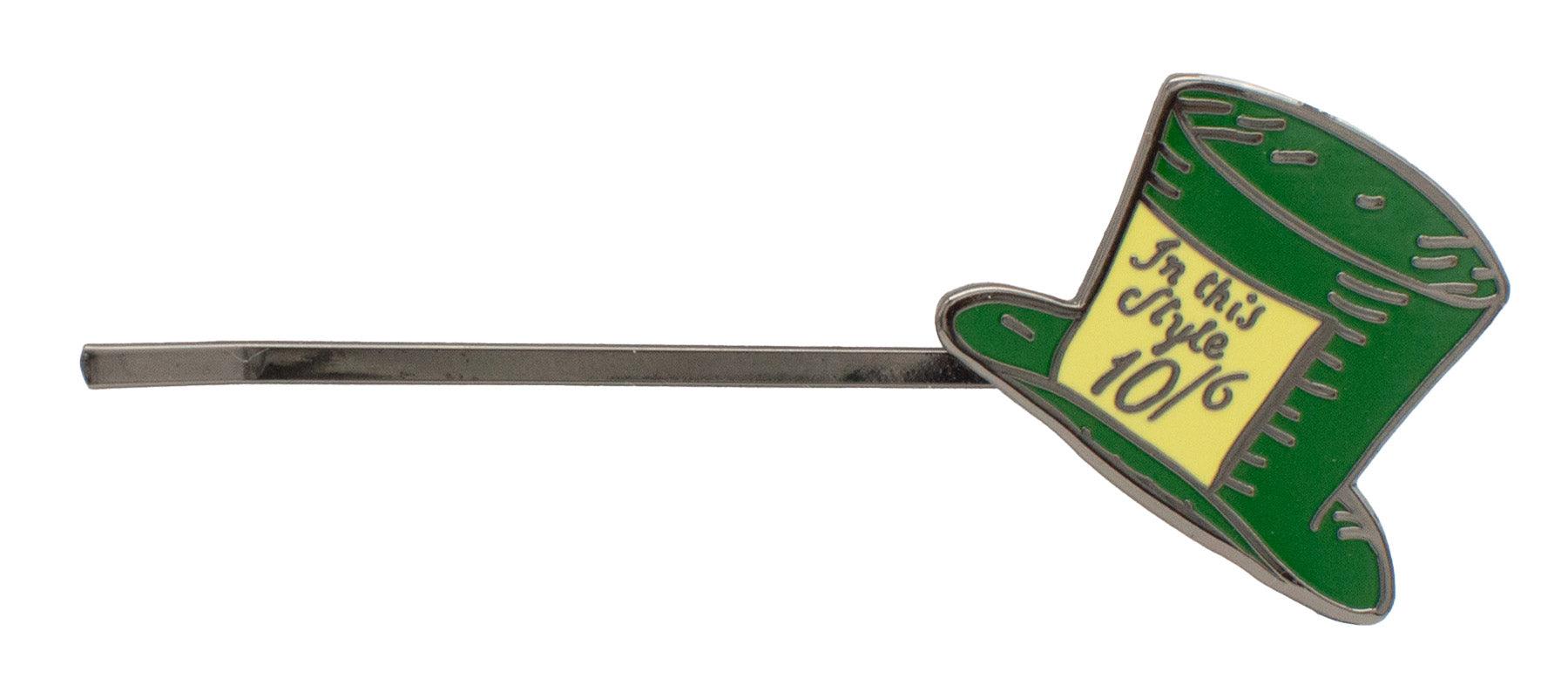 green mad hatter hat hair pin
