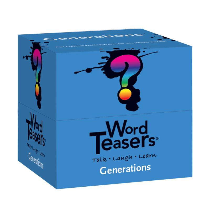 Word Teasers: Generations game box against a white background.