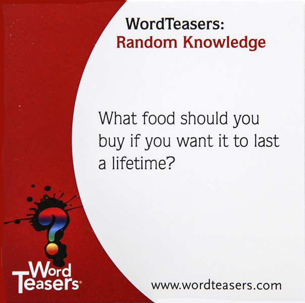 Example card for Word Teasers Random Knowledge game.