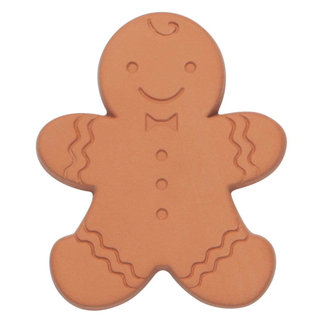 terracotta gingerbread man shaped brown sugar saver