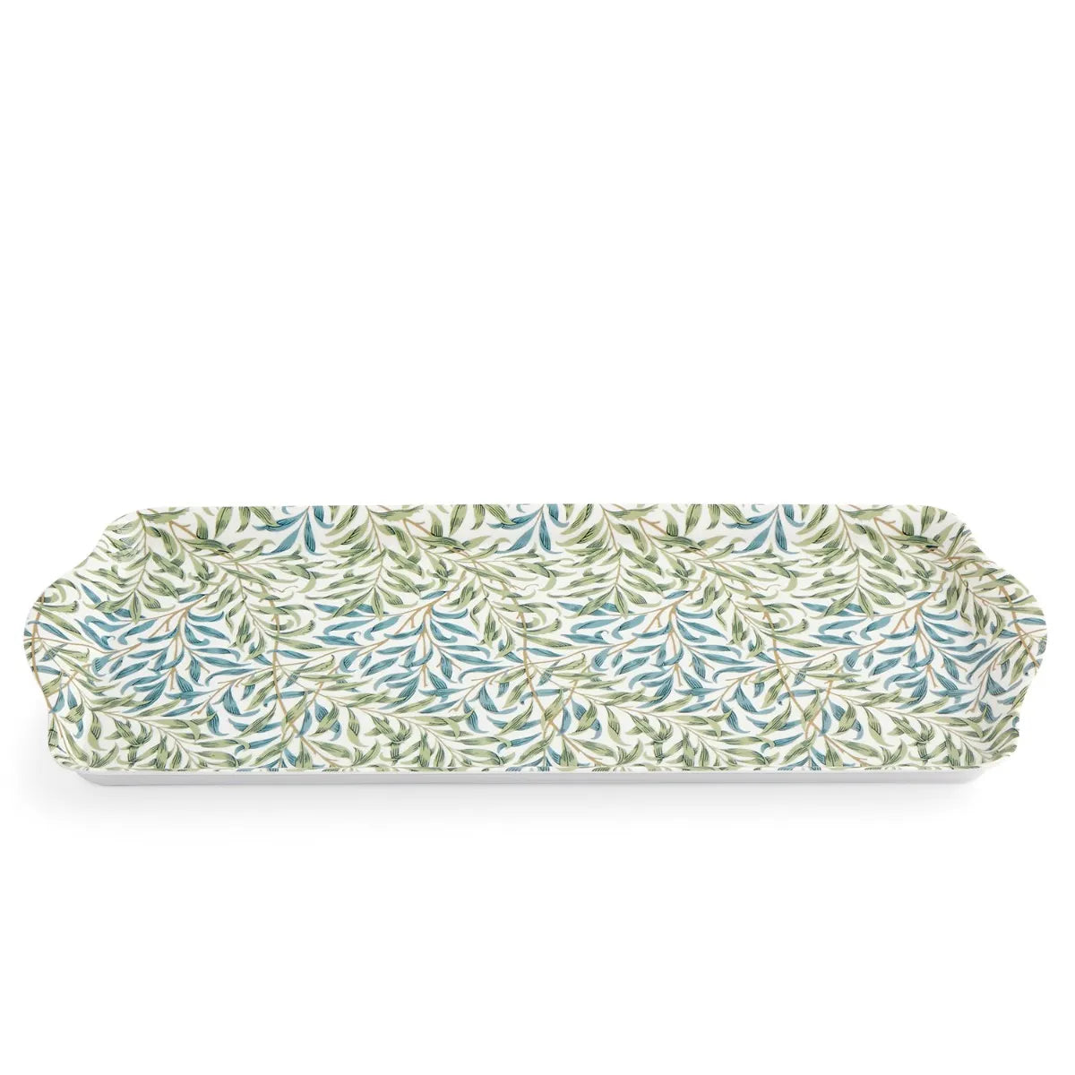 angled view of willow bough melamine sandwich tray