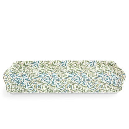 angled view of willow bough melamine sandwich tray