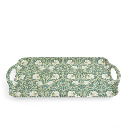 angled view of Pimpernel Floral Melamine Tray
