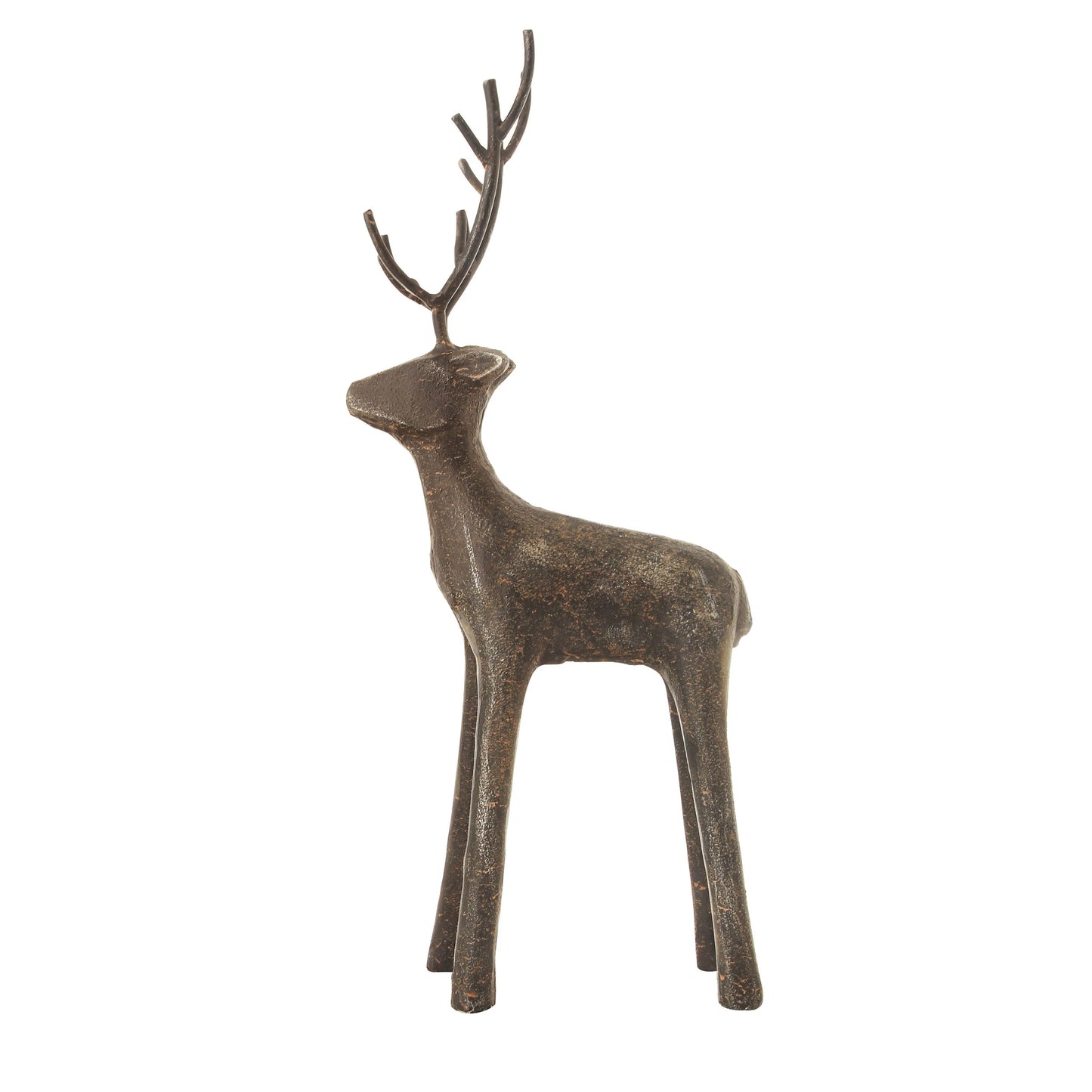 large metal deer.