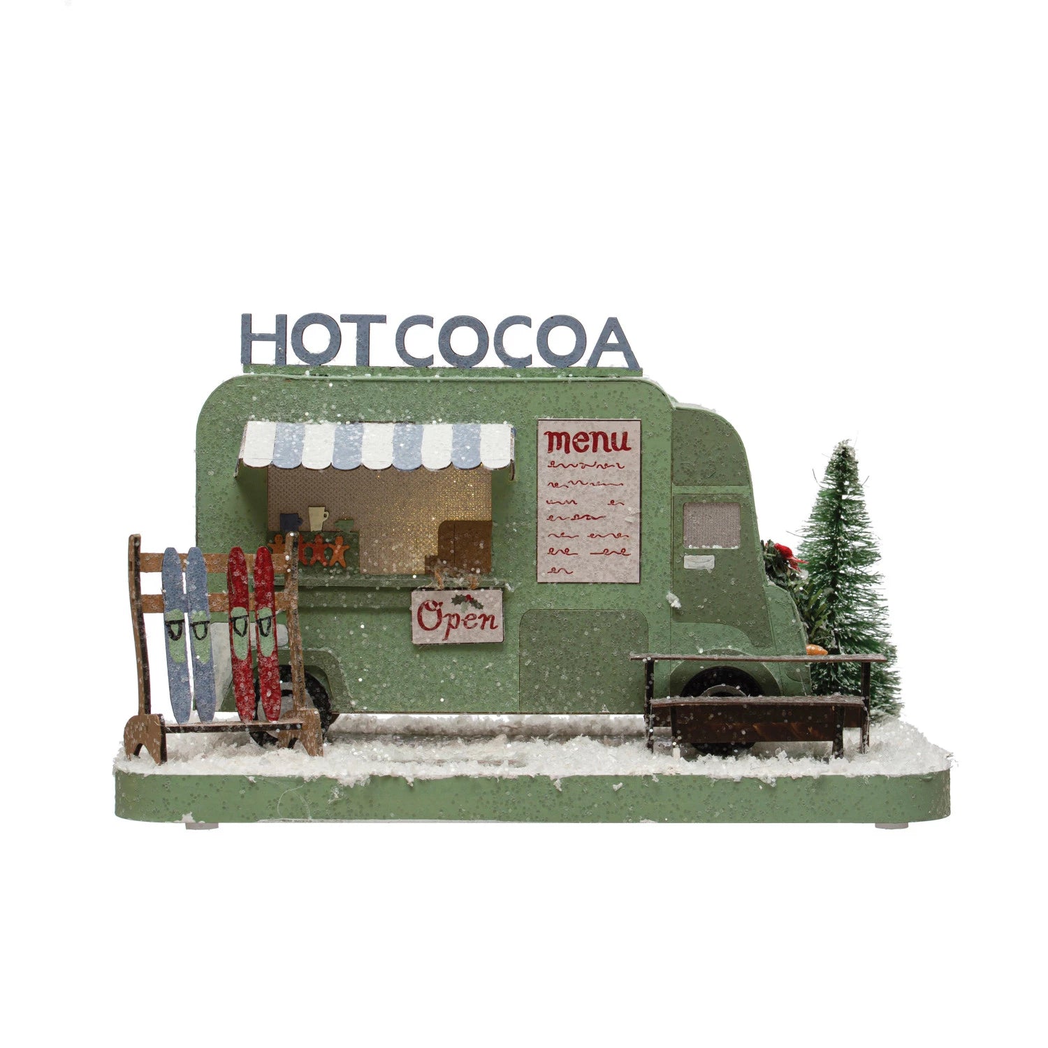 cocoa truck scene on a white background.