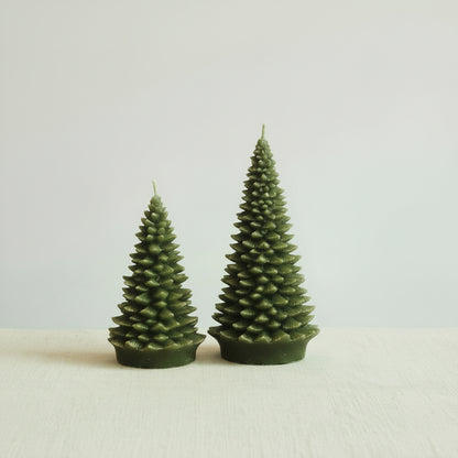 Creative Co-op - Tree Shaped Candle with Gold Tips