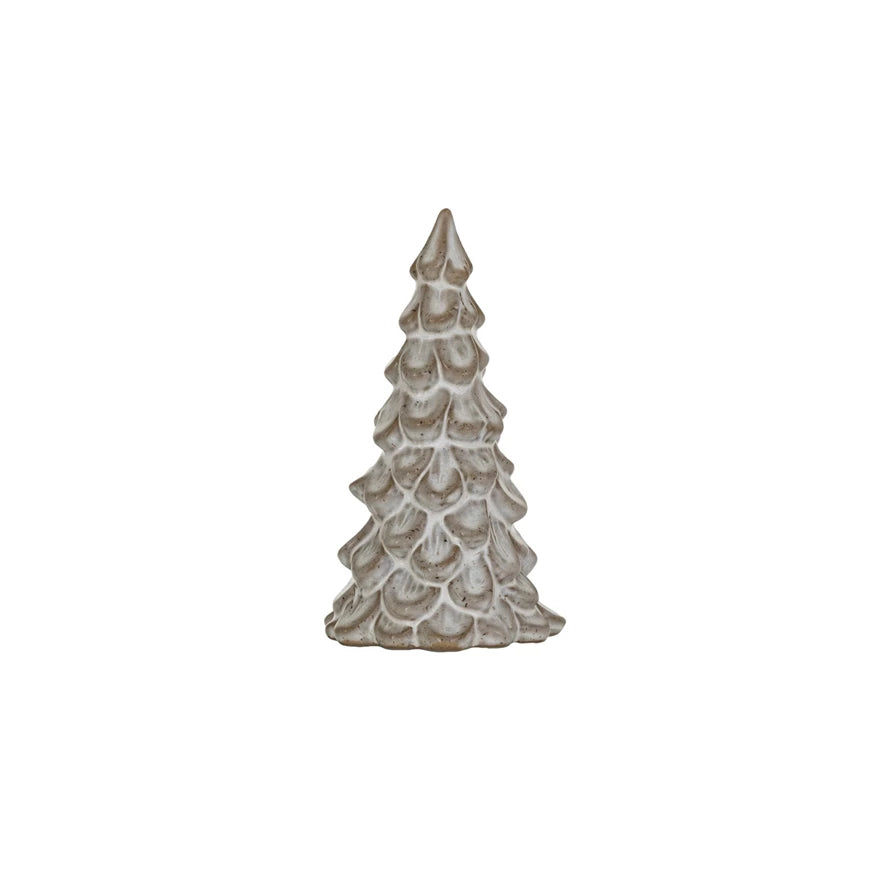 small cream stoneware tree on a white background.