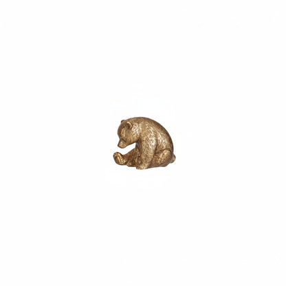 gold bear sitter on a white background